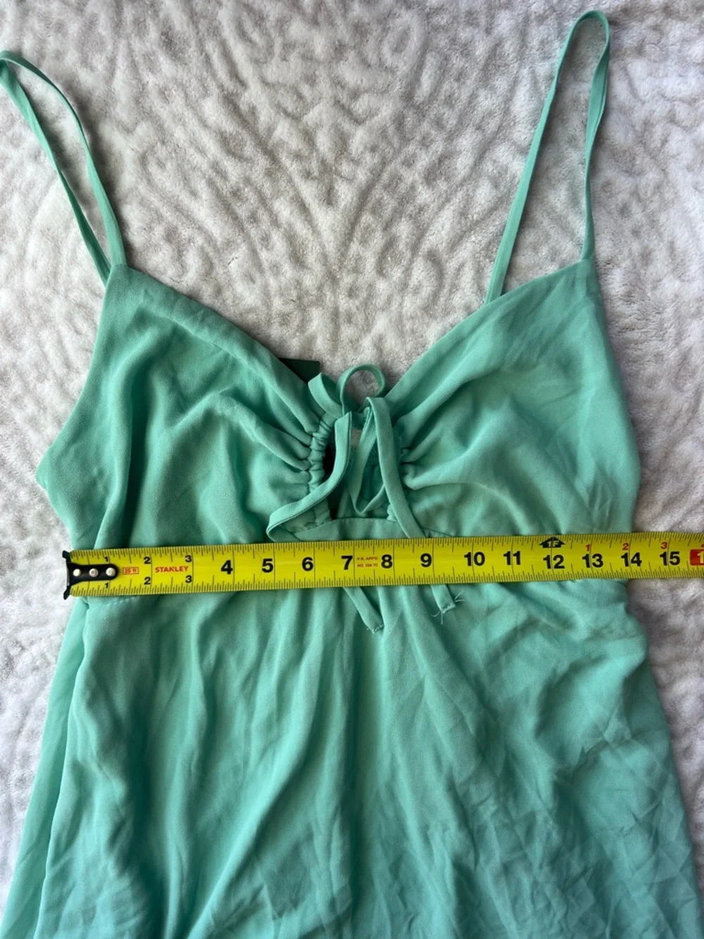 NWT Wild Fable Women’s Sleeveless High-Low Hem Chiffon Dress | Aqua Green Size L - Picture 9 of 11